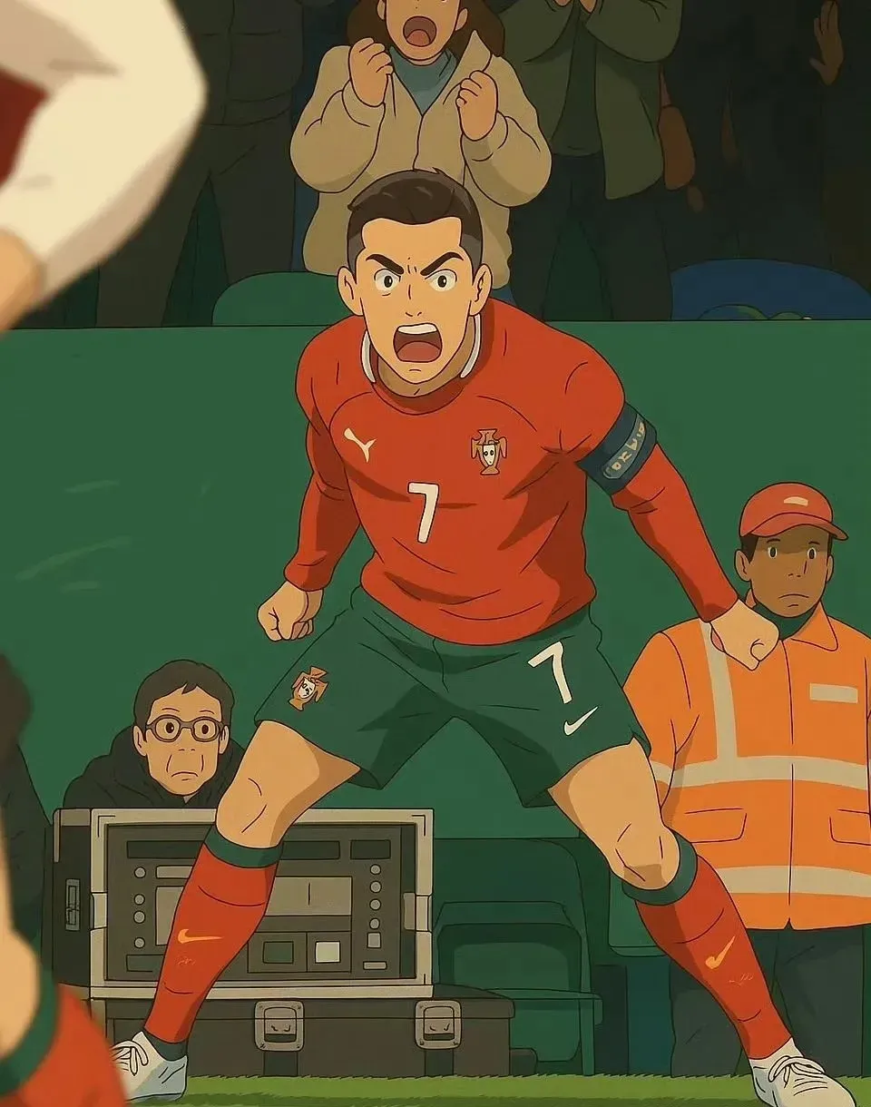 足球动漫人物vs现实球星对比 